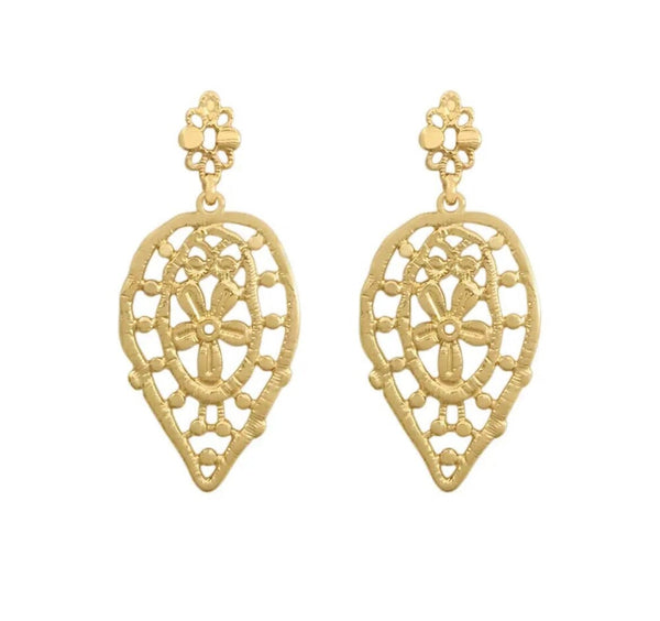 Heather Moroccan style Gold Earrings