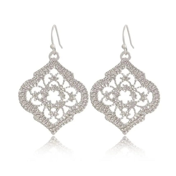 Josie Moroccan style Silver Filigree earrings
