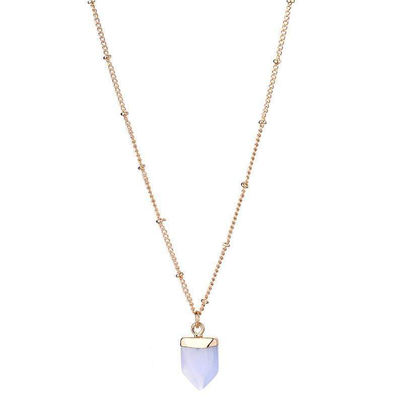 Amy natural stone necklace - Avail in 7 different stones - G x G Collective