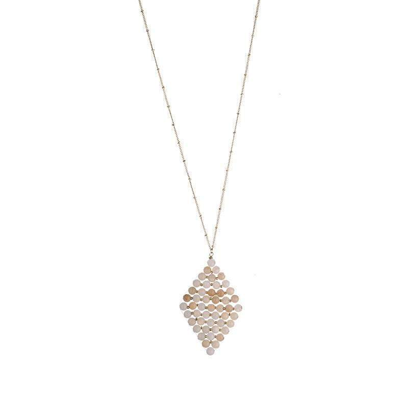 Anne semi-precious triangle necklace - Avail in 4 different colours - G x G Collective