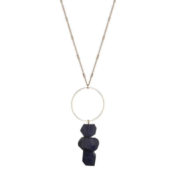 Bella Raw Quartz Necklace - Avail in Pink, Clear, Green, Grey and Blue - G x G Collective