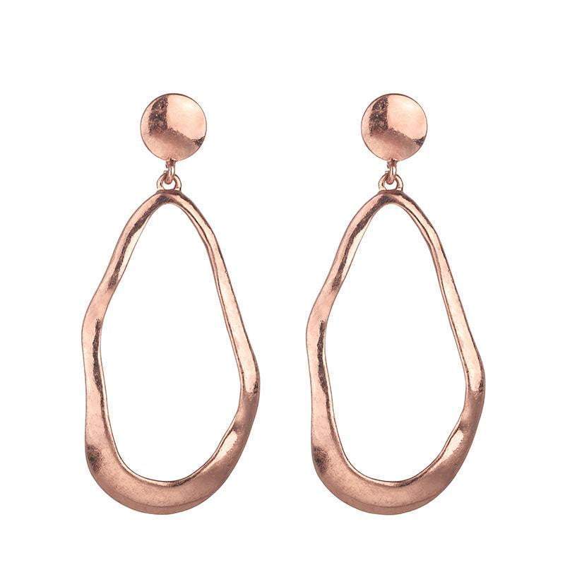 Bridget brushed metal earrings - Rose Gold - G x G Collective