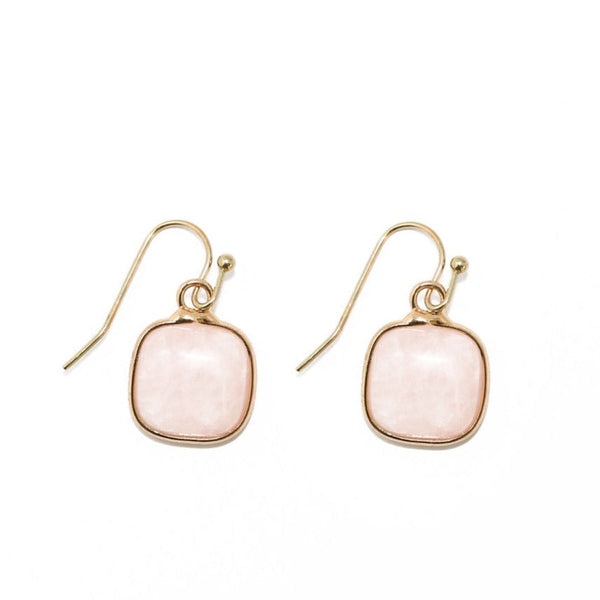 Diane Square Natural Stone Earrings - 3 colours