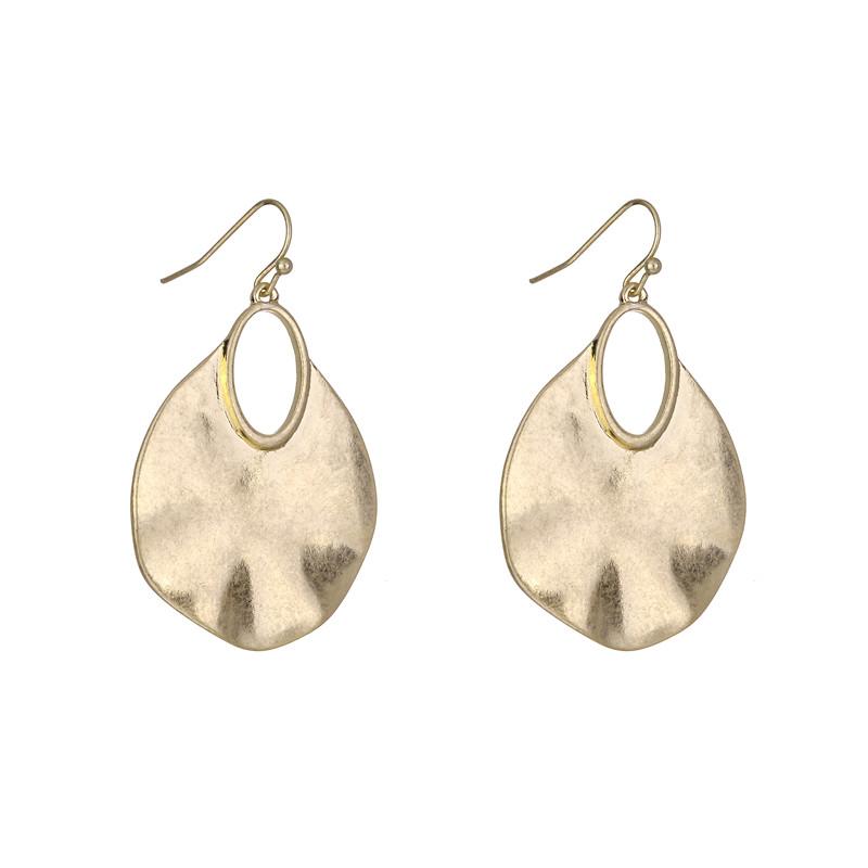 Effie Brushed Metal Earrings in Gold & Silver 