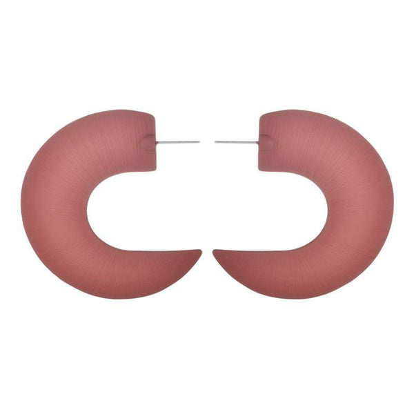 Georgia Geometric Hoop Statement Earrings   - Grey, Pink, Blue and Green - G x G Collective