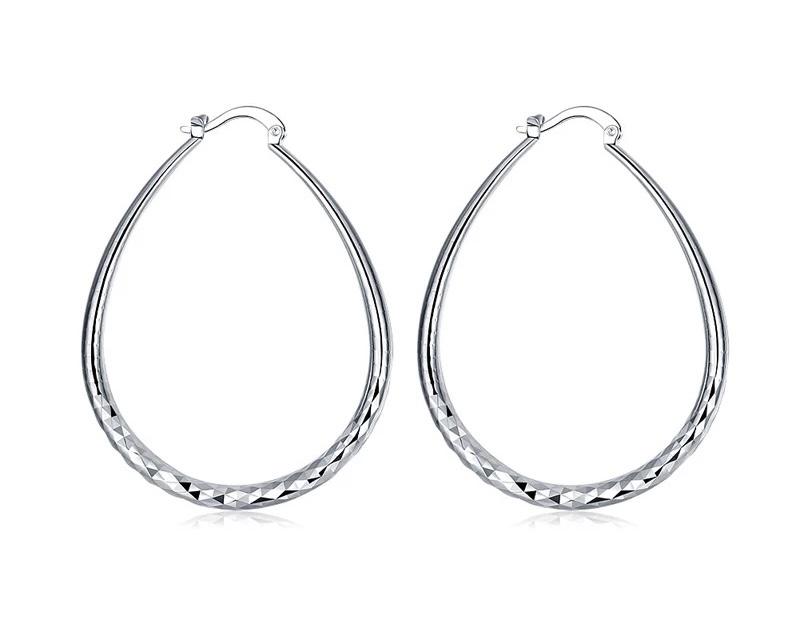 GxG Collective Jemima Sterling Silver Oval hoop earrings