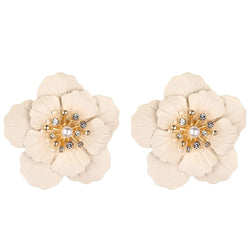 Jenny White Flower Earrings - G x G Collective