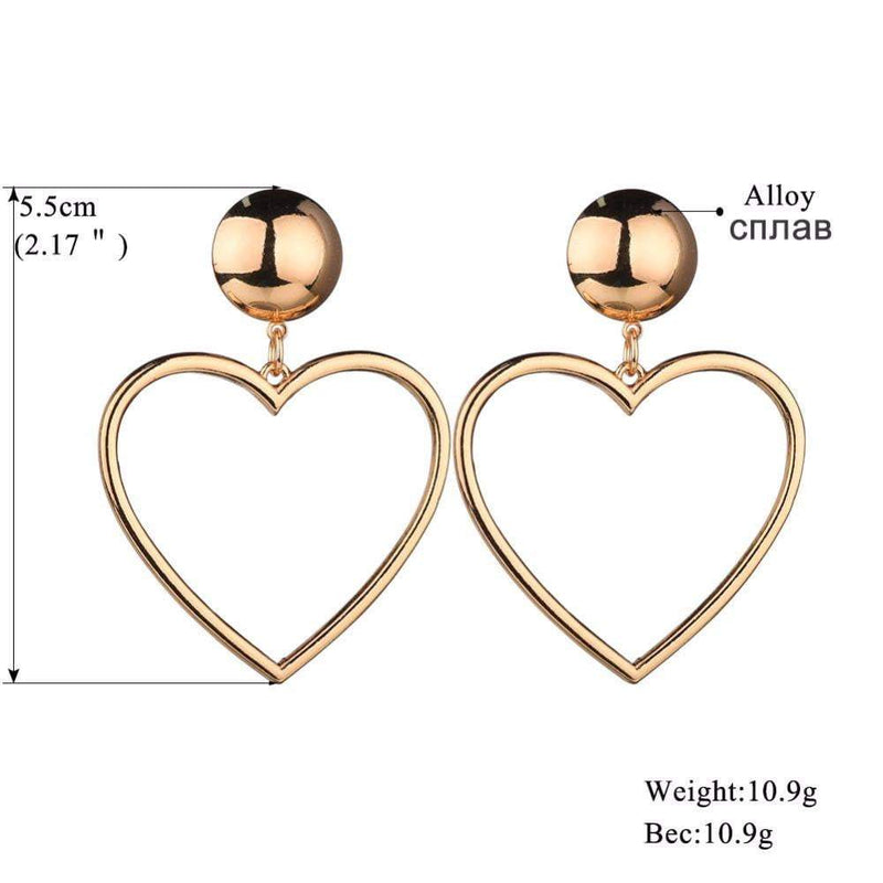 Juliet Love Heart Earrings in Silver and Gold - G x G Collective