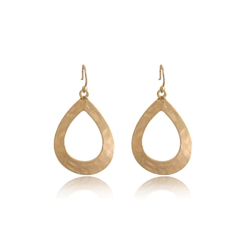 Lily teadrop Hammered Earrings