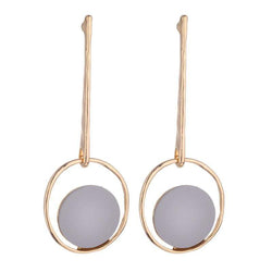 Lulu Geometric Earrings -  Avail in grey, pink and green - G x G Collective