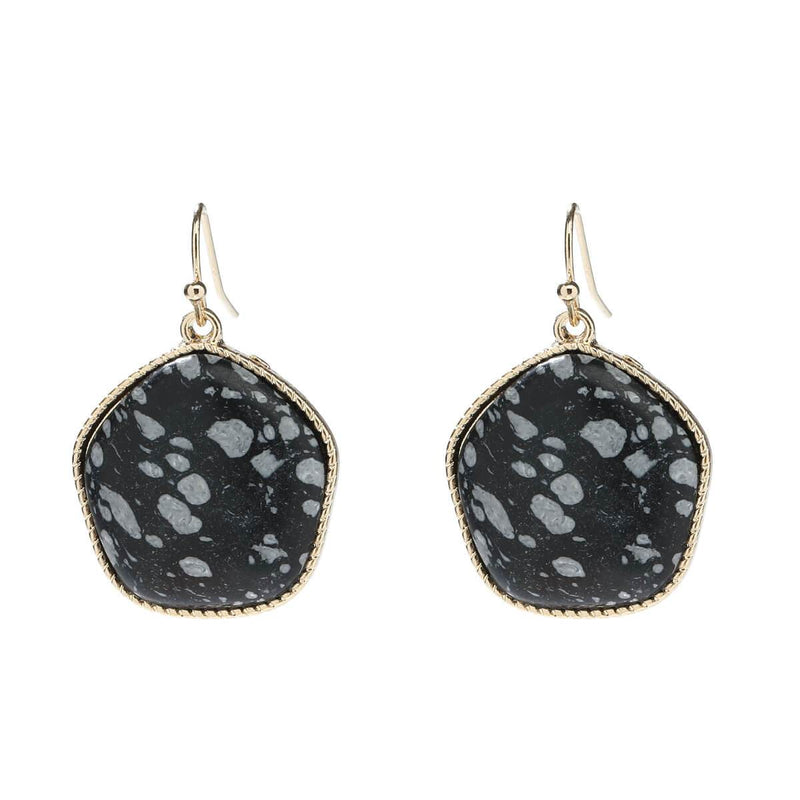 Michelle Black and White Jasper earrings