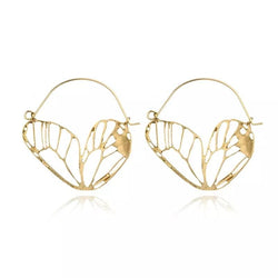 Monarch Butterfly Wing Earrings - Silver & Gold