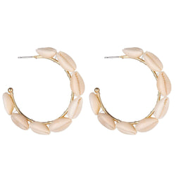 Rose Large Shell Earrings - G x G Collective