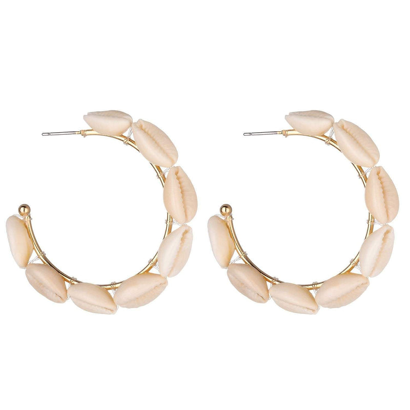 Rose Large Shell Earrings - G x G Collective