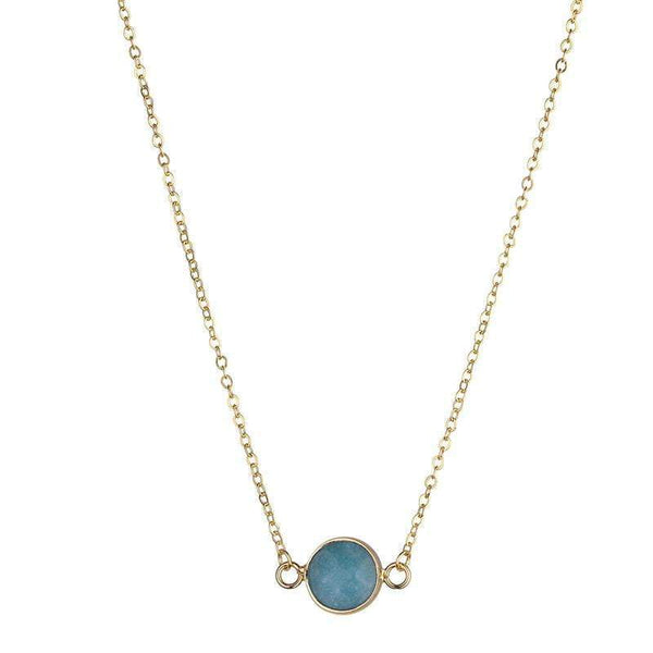 Sally Natural Stone Necklace - Blue - G x G Collective