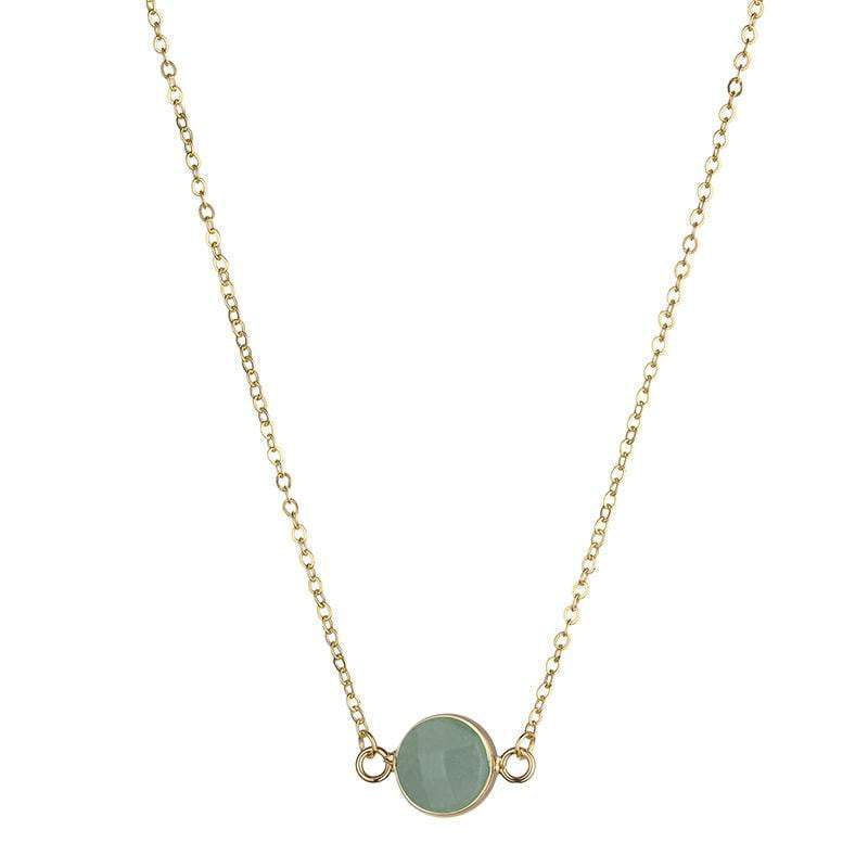 Sally Natural stone necklace - Green - G x G Collective