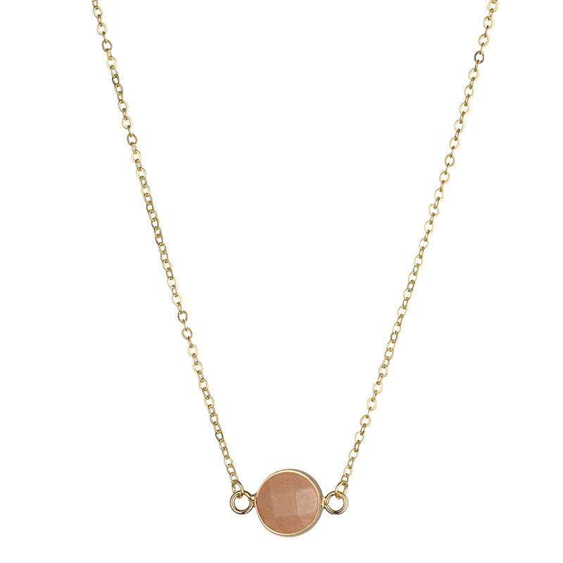 Sally Natural Stone Necklace  - Grey - G x G Collective