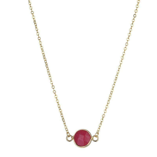 Sally Natural stone necklace - Red - G x G Collective