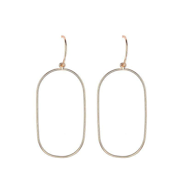 Samantha rectangle shaped hoop earrings - Avail in Silver & Gold - G x G Collective