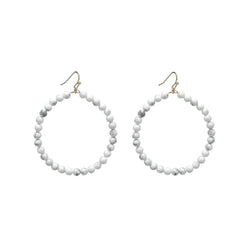 Shannt white Howlite Earrings