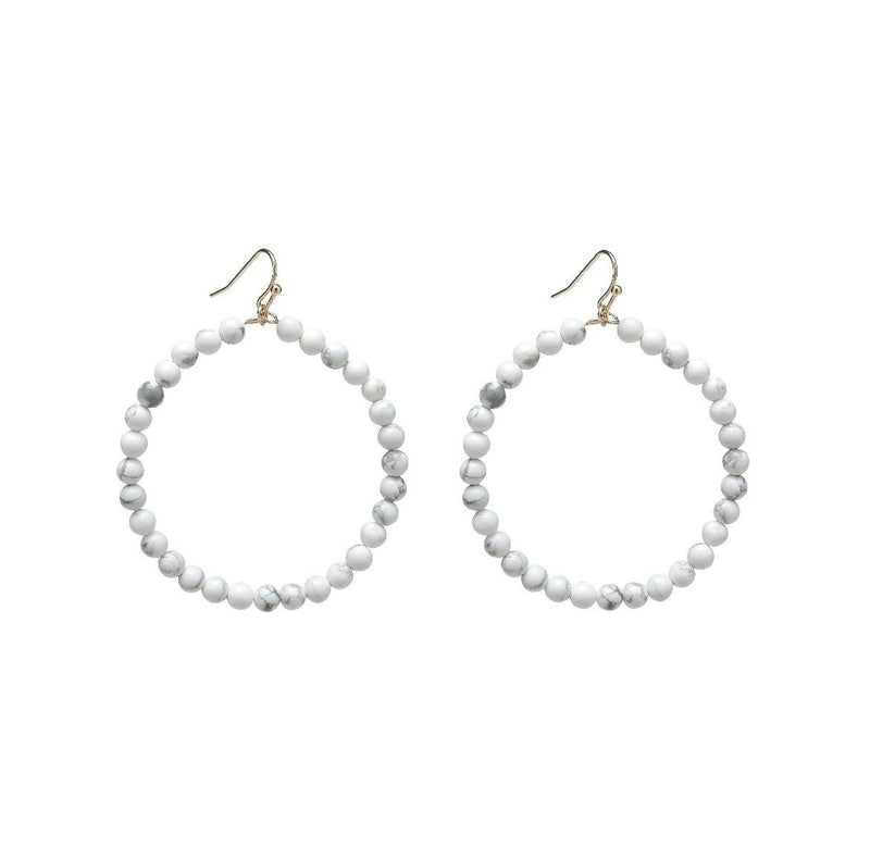 Shannt white Howlite Earrings