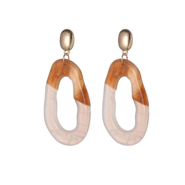 Thelma Ombre resin statement earrings