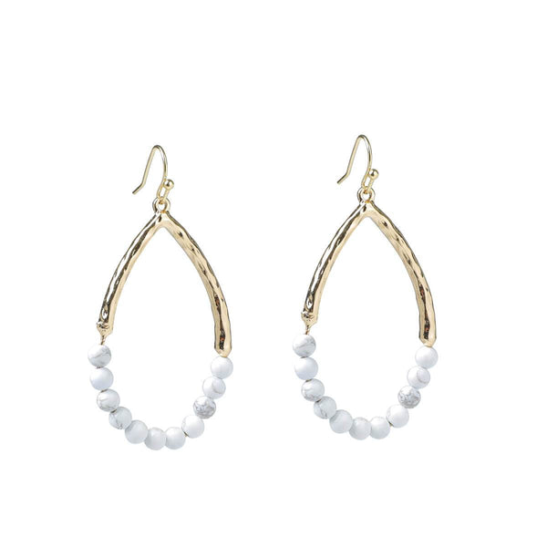 Ursula White Howlite Earrings 